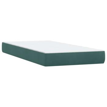 Boxspringbett mit Matratze Dunkelgrün 180x220 cm Samt