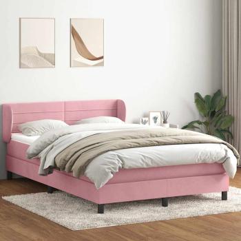 ARDEBO.de - Boxspringbett mit Matratze Rosa 160x210 cm Samt