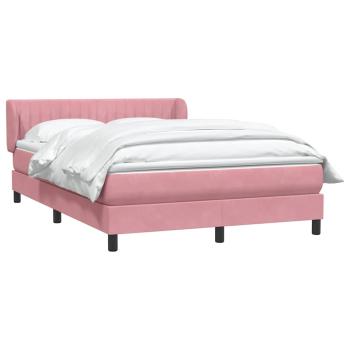 Boxspringbett mit Matratze Rosa 160x210 cm Samt