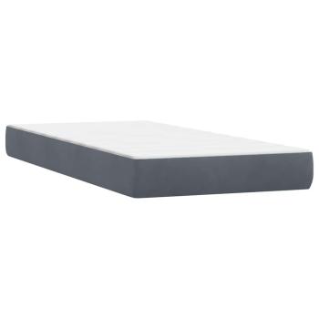 Boxspringbett mit Matratze Dunkelgrau 80x220 cm Samt