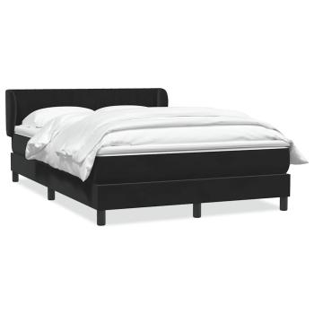 Boxspringbett mit Matratze Schwarz 140x210 cm Samt