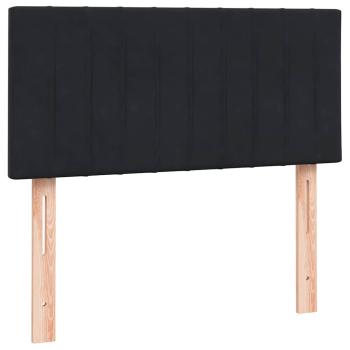ARDEBO.de - Boxspringbett mit Matratze Schwarz 90x220 cm Samt