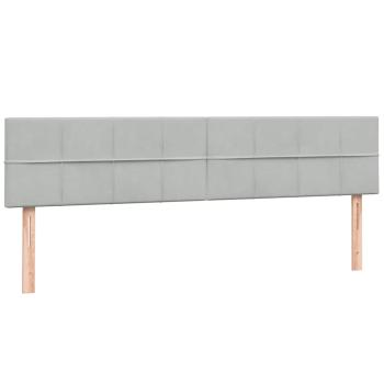 Boxspringbett mit Matratze Hellgrau 180x220 cm Samt