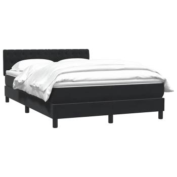 Boxspringbett mit Matratze Schwarz 160x220 cm Samt