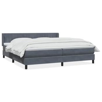 Boxspringbett mit Matratze Dunkelgrau 180x220 cm Samt