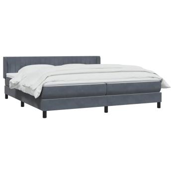 Boxspringbett mit Matratze Dunkelgrau 180x220 cm Samt