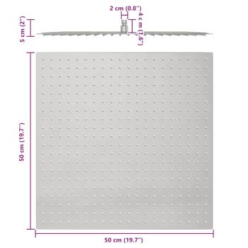 Regenbrause Edelstahl 304 50x50 cm Quadrat