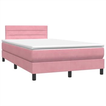 Boxspringbett mit Matratze Rosa 120x220 cm Samt
