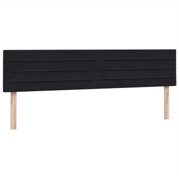 Boxspringbett mit Matratze Schwarz 180x220 cm Samt