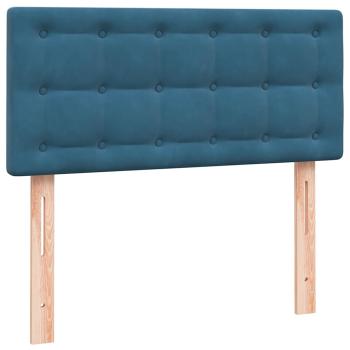 Boxspringbett mit Matratze Dunkelblau 90x220 cm Samt