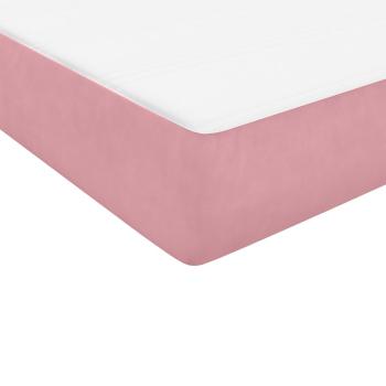 Boxspringbett mit Matratze Rosa 90x210 cm Samt