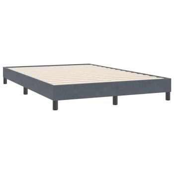 Boxspringbett mit Matratze Dunkelgrau 140x220 cm Samt