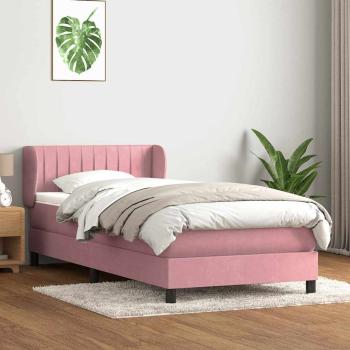ARDEBO.de - Boxspringbett mit Matratze Rosa 90x210 cm Samt