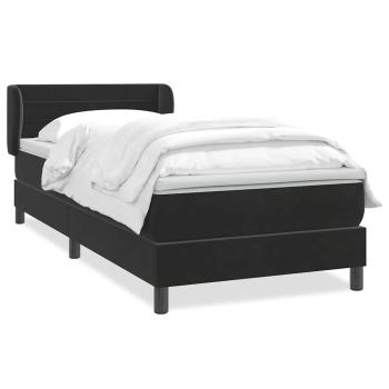 ARDEBO.de - Boxspringbett mit Matratze Schwarz 80x220 cm Samt