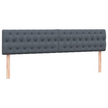 Boxspringbett mit Matratzen Dunkelgrau 180x220 cm Samt