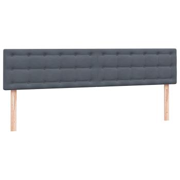 Boxspringbett mit Matratzen Dunkelgrau 180x210 cm Samt