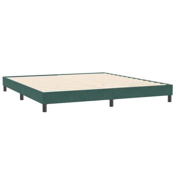 Boxspringbett mit Matratze Dunkelgrün 180x220 cm Samt