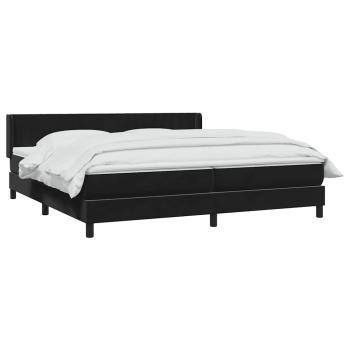 Boxspringbett mit Matratze Schwarz 180x220 cm Samt