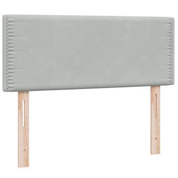 Boxspringbett mit Matratze Hellgrau 120x220 cm Samt