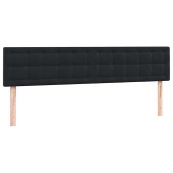Boxspringbett mit Matratze Schwarz 180x220 cm Samt