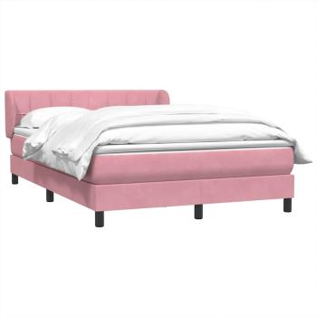 Boxspringbett mit Matratze Rosa 140x220 cm Samt