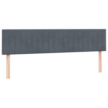 Boxspringbett mit Matratzen Dunkelgrau 180x210 cm Samt