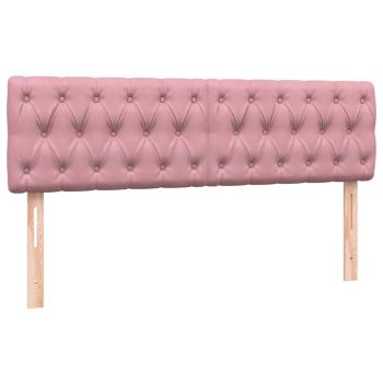 Boxspringbett mit Matratze Rosa 160x220 cm Samt