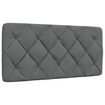 Bettgestell mit LED ohne Matratze Dunkelgrau 100x200 cm Stoff