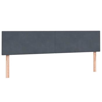 Boxspringbett mit Matratze Dunkelgrau 180x220 cm Samt