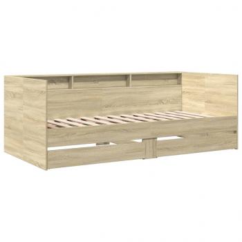 Tagesbett mit Schubladen ohne Matratze Sonoma-Eiche 100x200 cm