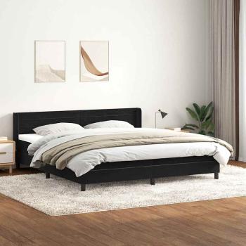 ARDEBO.de - Boxspringbett mit Matratze Schwarz 180x220 cm Samt