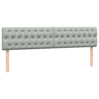 Boxspringbett mit Matratze Hellgrau 180x220 cm Samt