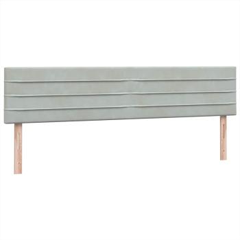 Boxspringbett mit Matratze Hellgrau 180x220 cm Samt