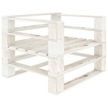 Garten-Palettensofa mit Kissen in Creme Holz