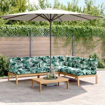 ARDEBO.de - 4-tlg. Garten-Sofagarnitur aus Paletten mit Kissen Akazienholz