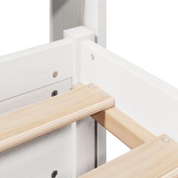 Bettgestell mit Kopfteil ohne Matratze Weiß 150x200 cm