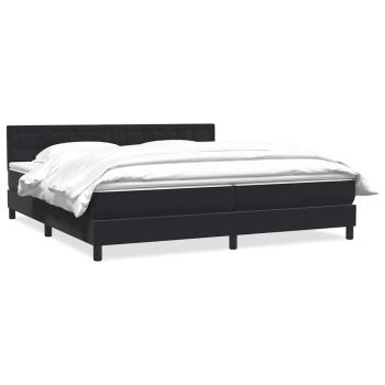 Boxspringbett mit Matratze Schwarz 180x220 cm Samt