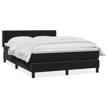 Boxspringbett mit Matratze Schwarz 160x220 cm Samt