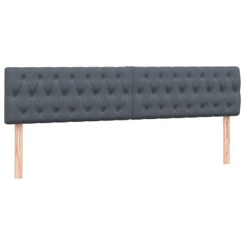 Boxspringbett mit Matratze Dunkelgrau 180x220 cm Samt