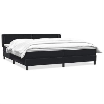 Boxspringbett mit Matratzen Schwarz 180x220 cm Samt