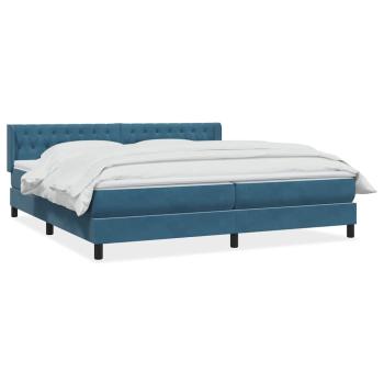 ARDEBO.de - Boxspringbett mit Matratze Dunkelblau 180x220 cm Samt