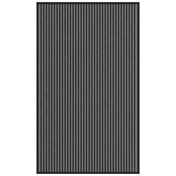 ARDEBO.de - Fußmatte Streifen Schwarz und Grau 90x150 cm
