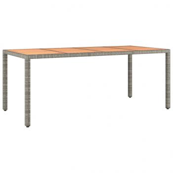 9-tlg. Garten-Essgruppe mit Kissen Grau Poly Rattan