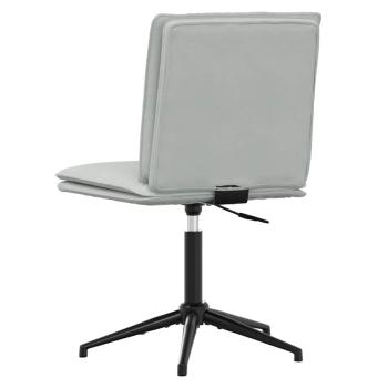 Esszimmerstühle 2 Stk. Hellgrau Samt