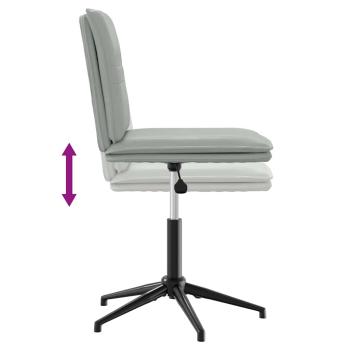 Esszimmerstühle 2 Stk. Hellgrau Samt