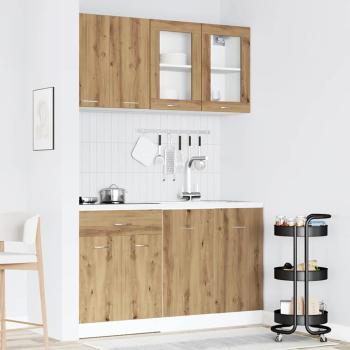 ARDEBO.de - 4-tlg. Küchenschrank-Set Artisan-Eiche Holzwerkstoff