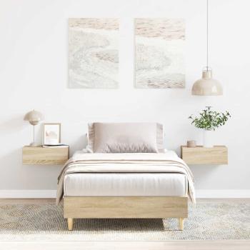 ARDEBO.de - Bettgestell ohne Matratze Sonoma-Eiche 75x190 cm Holzwerkstoff