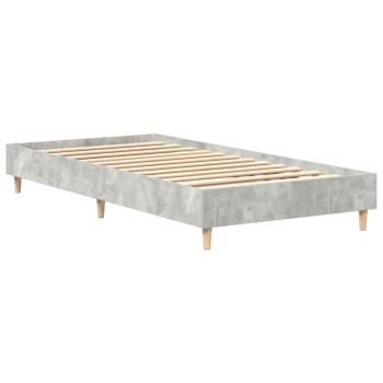 Bettgestell ohne Matratze Betongrau 100x200 cm Holzwerkstoff