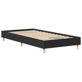 Bettgestell ohne Matratze Schwarz 75x190 cm Holzwerkstoff