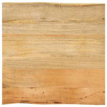 ARDEBO.de - Tischplatte mit Baumkante 40x40x2,5 cm Massivholz Mango